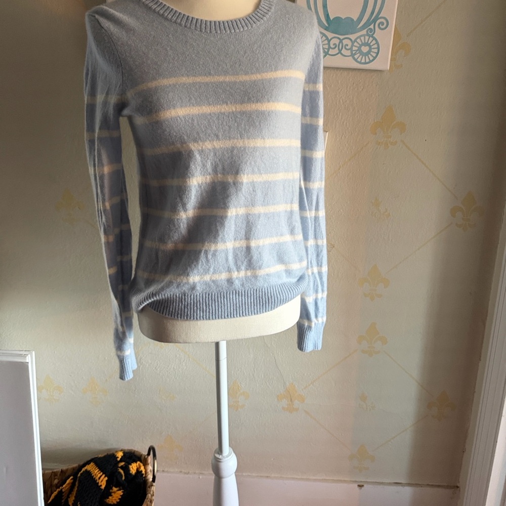 Caslon Light Blue Cashmere Sweater
